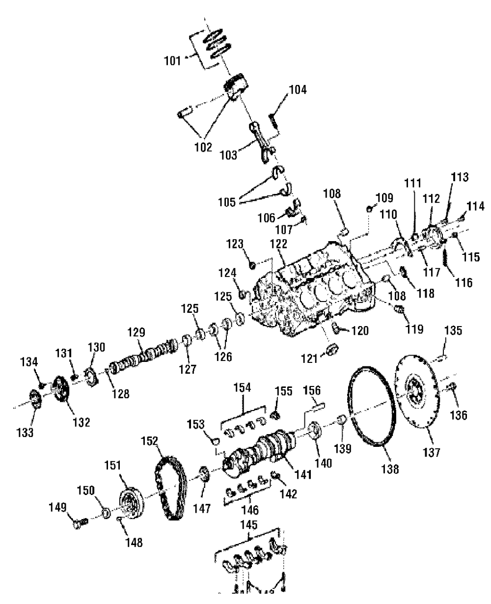 Engine Service Parts - Cylinder Block Diagram and Parts List for 076168-00  Briggs and Stratton Generator